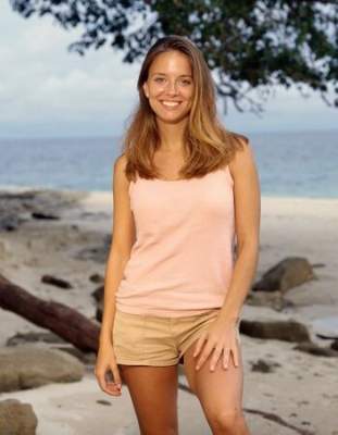 Amber Brkich posing for a photoshoot.